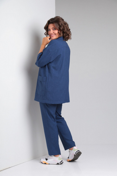 Блуза, брюки, жакет Vilena 960 синий - фото 2