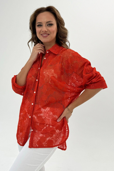 Блуза Condra 16245 оранжевый - фото 4
