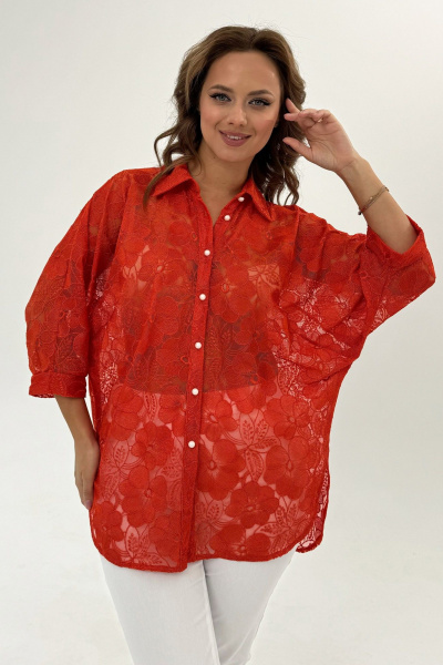 Блуза Condra 16245 оранжевый - фото 3