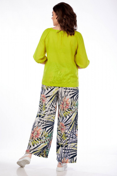 Блуза, брюки Matini 1.1607/1 желтый+цветы - фото 3