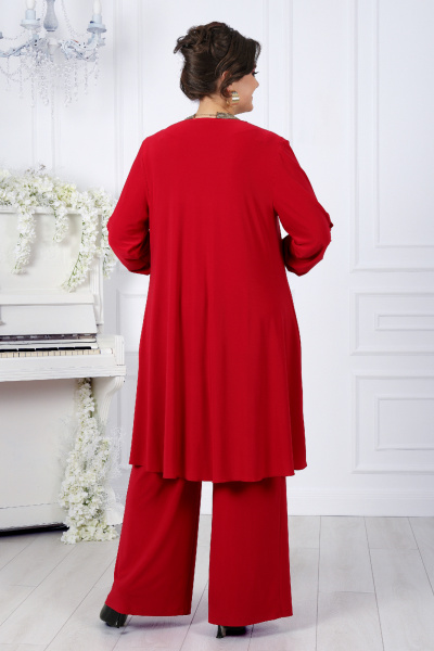 Блуза, брюки, кардиган Ninele 5994 красный - фото 11