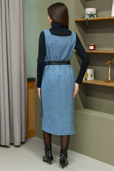 Платье Ivera 1133 серый, голубой - фото 8