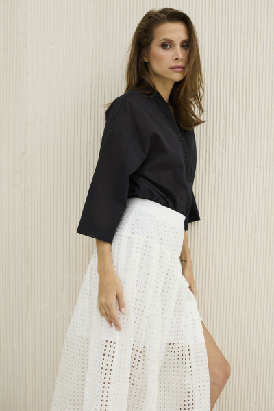 Блуза, юбка DAVA 2204 черный-белый - фото 3