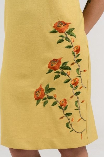 Платье LadisLine 1499 горчица - фото 4