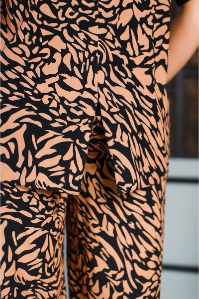 Блуза, брюки TAEMNA 24030 оранжево-черный - фото 4