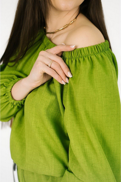 Блуза MONA STYLE FASHION&DESIGN 23038 зеленый - фото 5