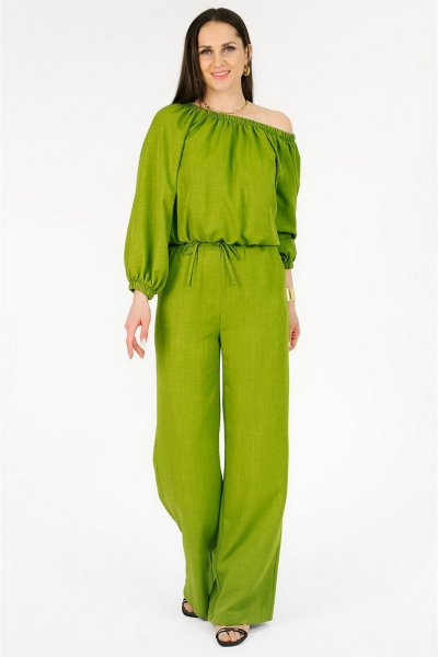 Блуза MONA STYLE FASHION&DESIGN 23038 зеленый - фото 3