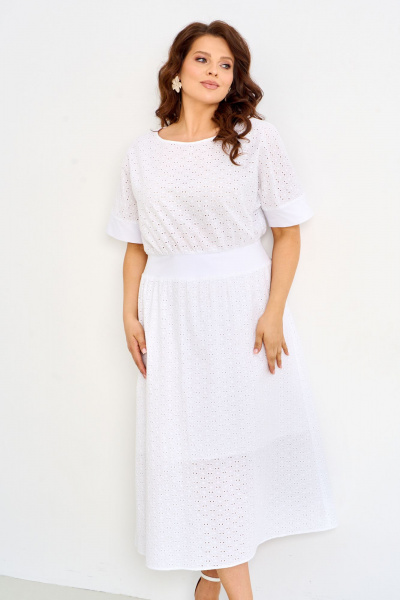 Платье IVA 1596 белый - фото 4