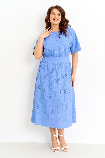 Платье IVA 1596 голубой - фото 1