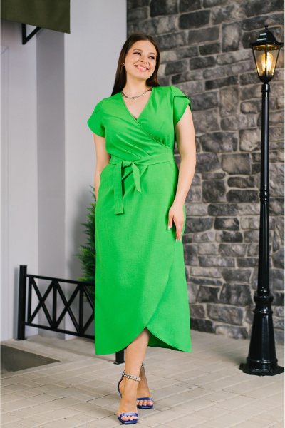 Платье MONA STYLE FASHION&DESIGN 21039 зеленый - фото 2