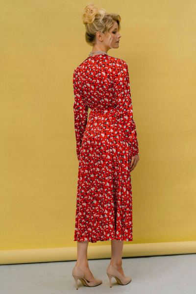 Платье JRSy 2420 красный_цветочек - фото 3
