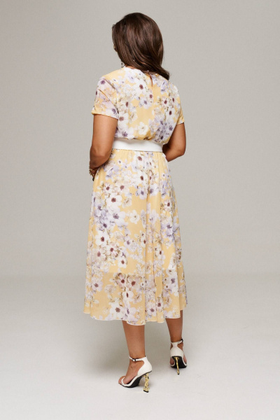 Жакет, платье Beautiful&Free 6100 молочный+желтый - фото 9