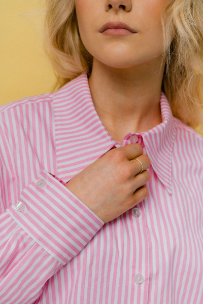 Блуза JRSy 2446 розовая_полоса - фото 4