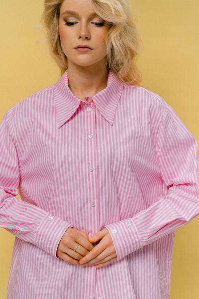 Блуза JRSy 2446 розовая_полоса - фото 3