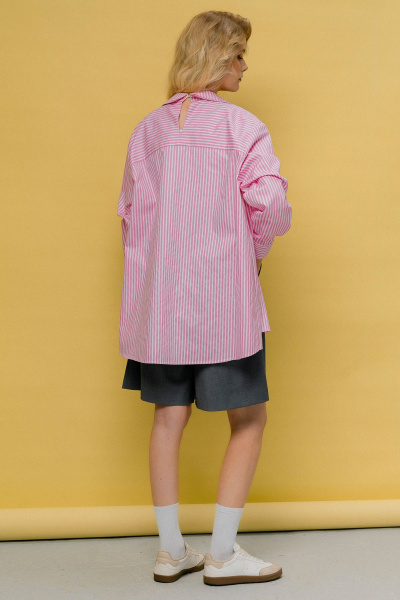 Блуза JRSy 2446 розовая_полоса - фото 2
