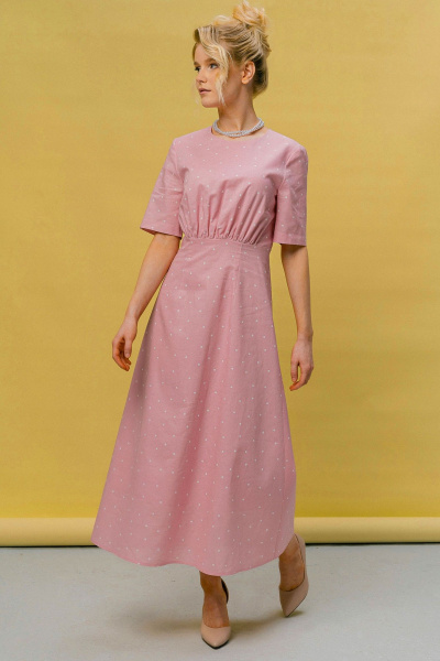 Платье JRSy 2450 розовый_горошек - фото 1