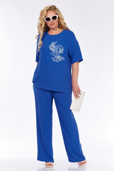 Блуза, брюки Милора-стиль 1218 синий - фото 1