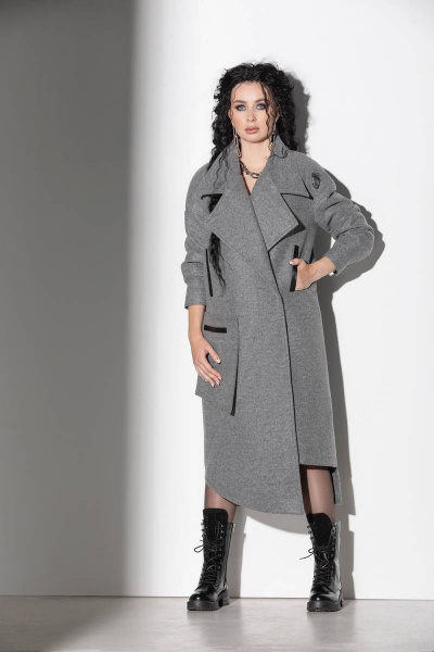 Пальто ElPaiz 555 темно-серый - фото 1