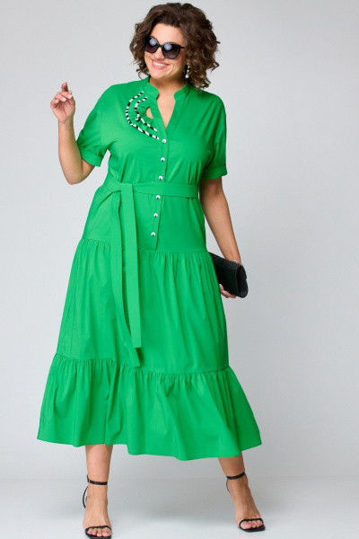Платье EVA GRANT 7168 зелень - фото 4