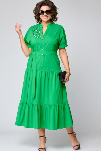Платье EVA GRANT 7168 зелень - фото 2