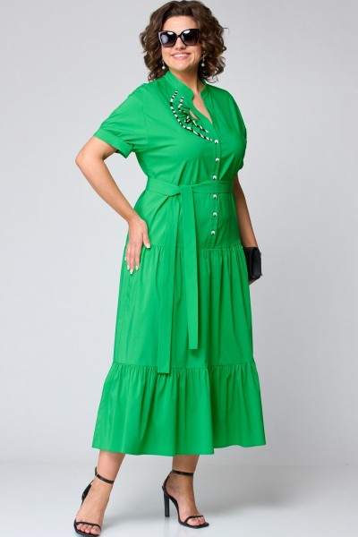Платье EVA GRANT 7168 зелень - фото 1