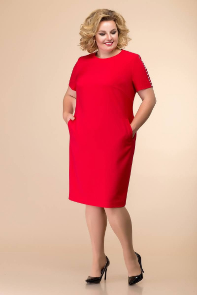Кардиган, платье Romanovich Style 3-2046 черный/красный - фото 3