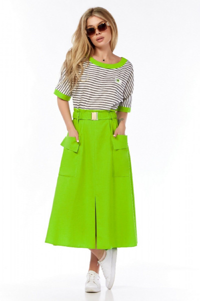 Платье LEANNA-STYLE 5010 зеленый - фото 1