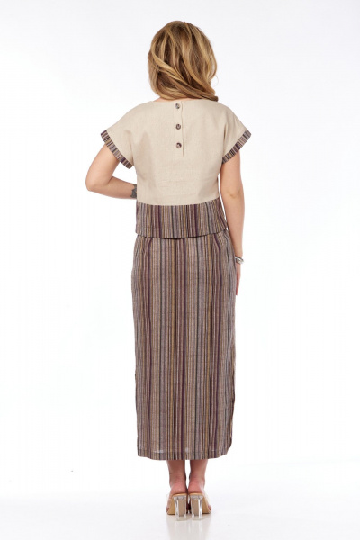 Блуза, юбка Galean Style 693.1 коричневый - фото 10