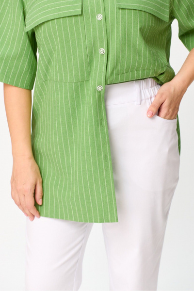 Блуза, брюки Laikony L-002 зеленый_белый - фото 4