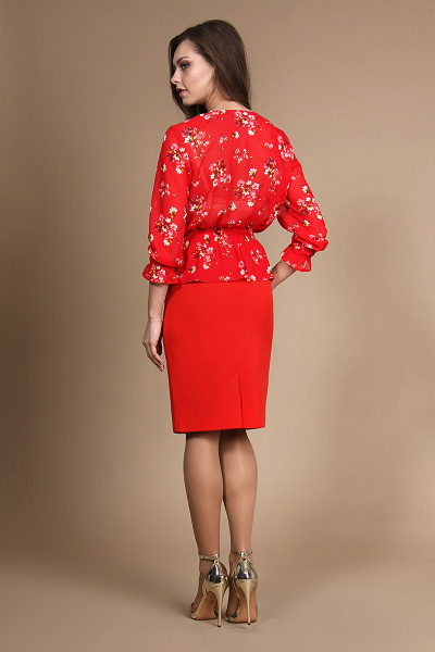 Блуза, юбка Alani Collection 746 красный - фото 2