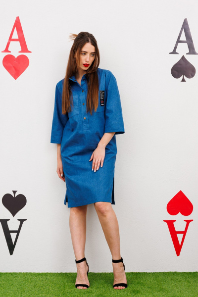Платье NikVa 311.8 синий - фото 3