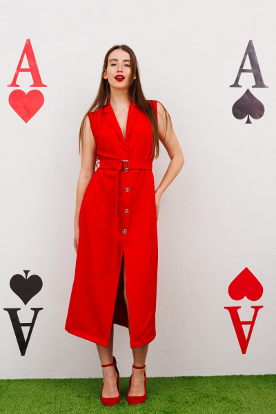 Платье NikVa 490-3 красный - фото 1