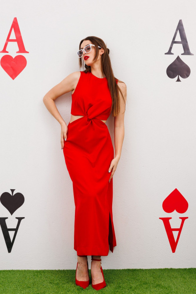 Платье NikVa 551-1 красный - фото 7