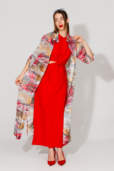 Платье NikVa 551-1 красный - фото 4