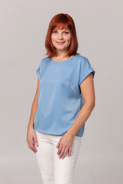 Блуза Соджи 620 голубой - фото 2