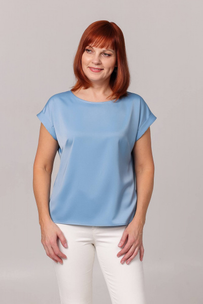 Блуза Соджи 620 голубой - фото 1