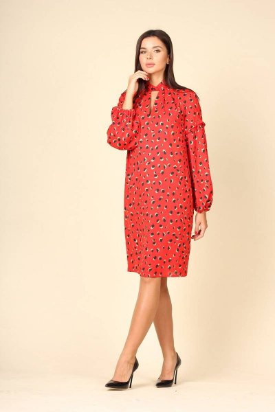 Платье Faufilure С1021-1 красный - фото 4