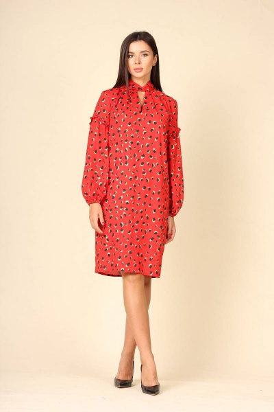 Платье Faufilure С1021-1 красный - фото 2