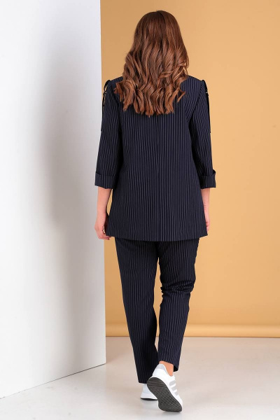 Блуза, брюки, жакет Liona Style 702 темно-синий - фото 2
