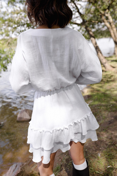 Платье Krasa М389-24 белый - фото 5