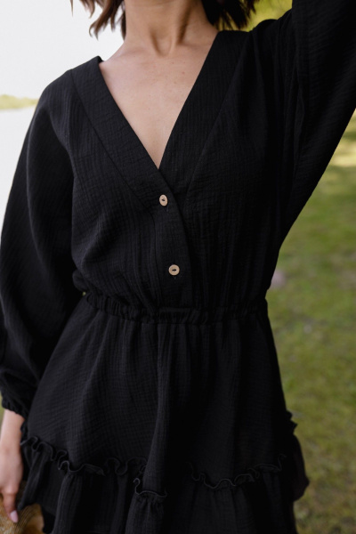 Платье Krasa М389-24 черный - фото 4