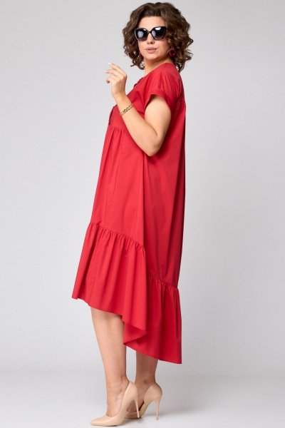 Платье EVA GRANT 7327Х красный - фото 4