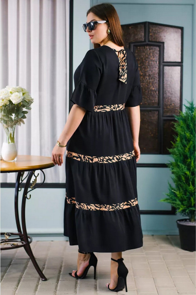 Платье TAEMNA 24037 черный - фото 9