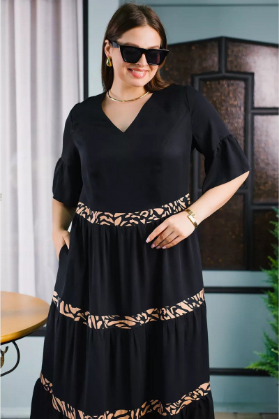 Платье TAEMNA 24037 черный - фото 6