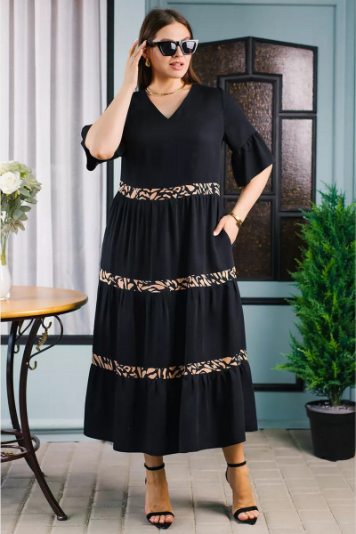 Платье TAEMNA 24037 черный - фото 4