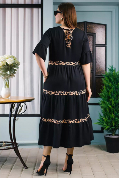 Платье TAEMNA 24037 черный - фото 3