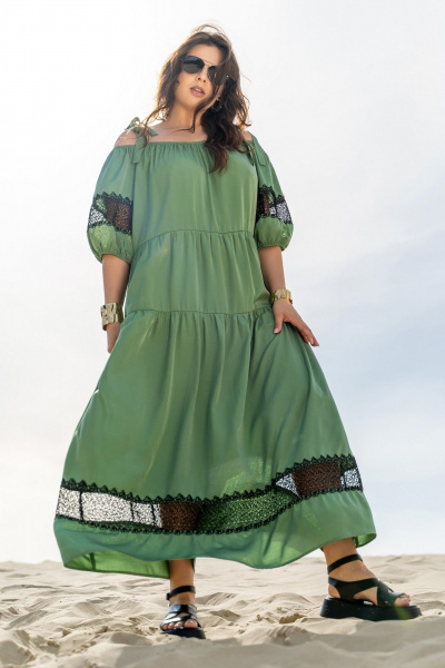 Платье Andina 830 олива - фото 12