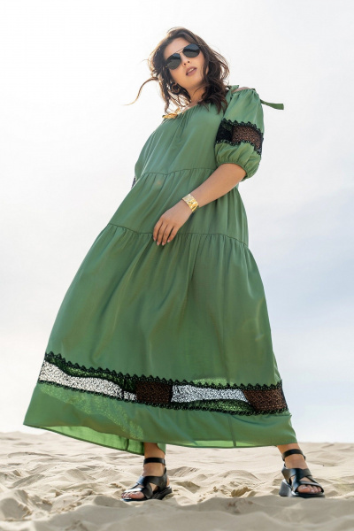 Платье Andina 830 олива - фото 11