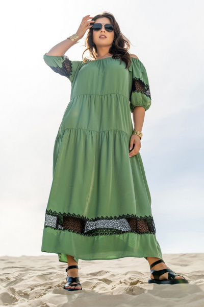 Платье Andina 830 олива - фото 6