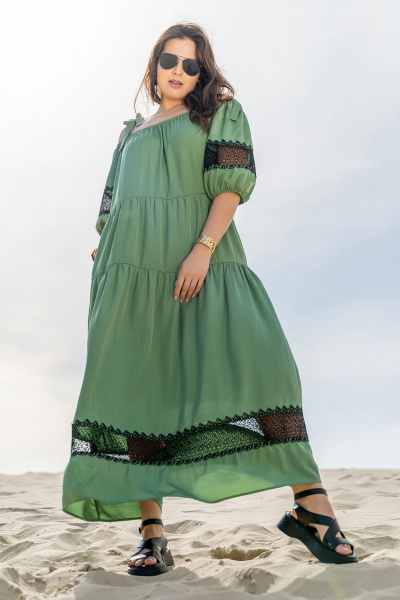 Платье Andina 830 олива - фото 3